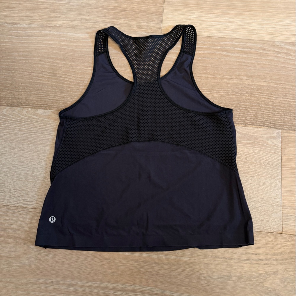 lululemon athletica Black Mesh Racerback Tank ready set go tank 4